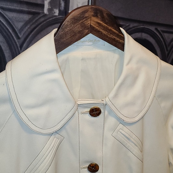 Women's Cream Trench Coat - Picture 2 of 8
